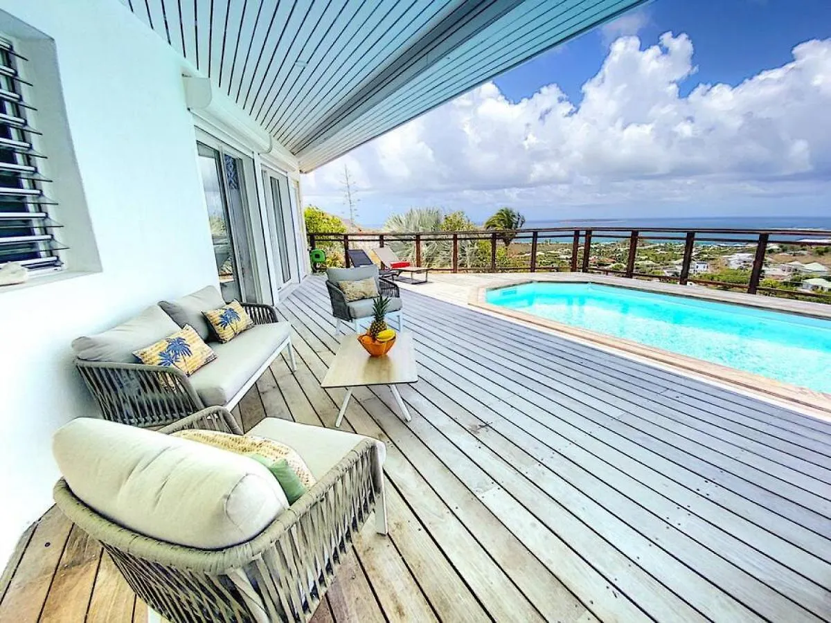 Villa Blue Dreams, Sublime Sea View, 5 Min From Orient Bay Beach